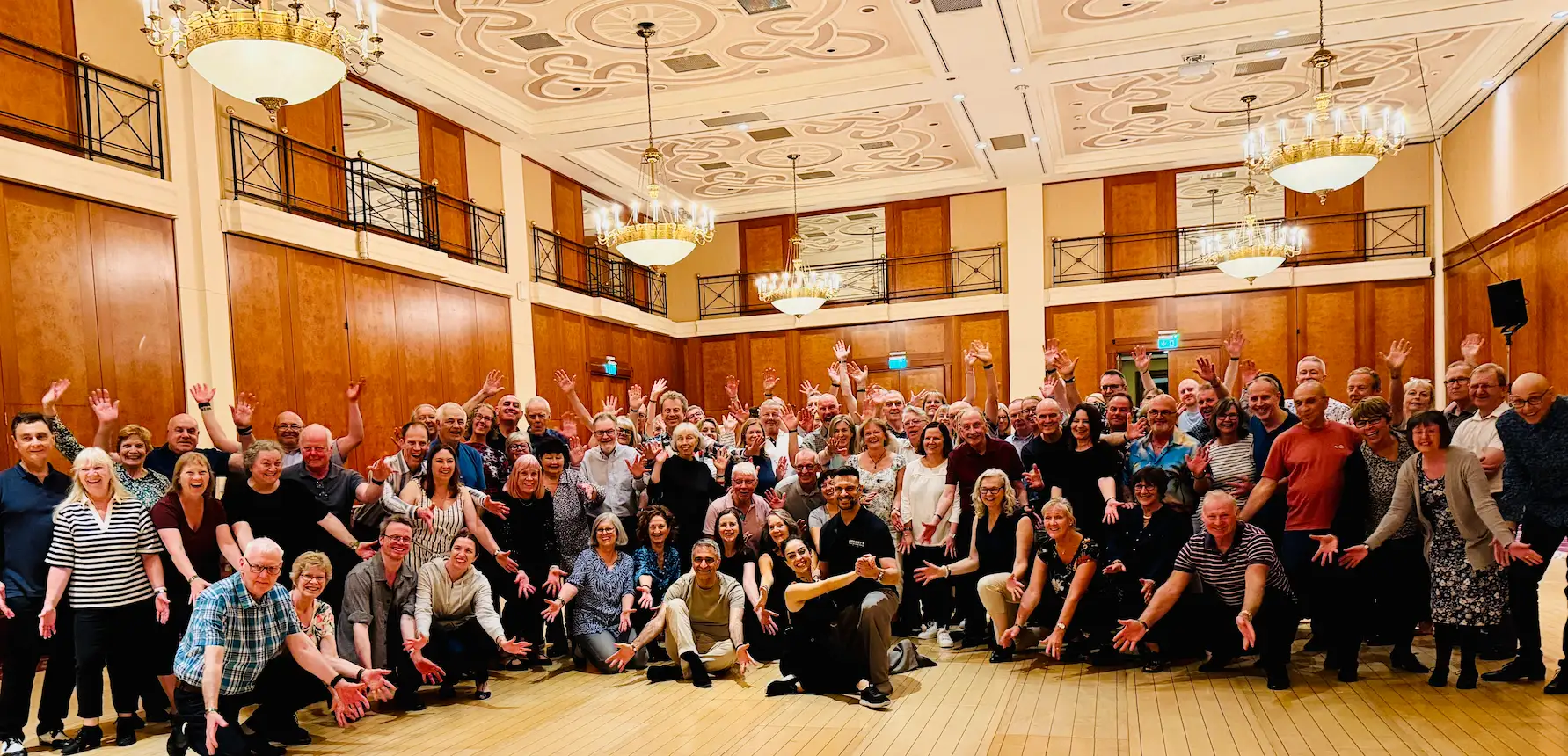 A happy group at a Tango Extravaganza workshop